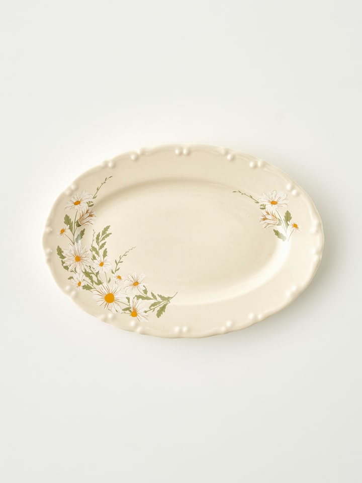 BELLA MAISON Servierplatte ''Daisy'' in Creme - (L)25 x (B)17,5 cm - onesize