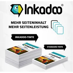 Inkadoo, Druckerpatrone, Druckerpatronen kompatibel zu Epson C13T603700 / T6037 Tintenpatrone, schwarz color code (Color)