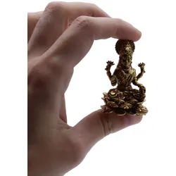 Brass Miniature Gods - Laxmi (52gms)  - 49mm