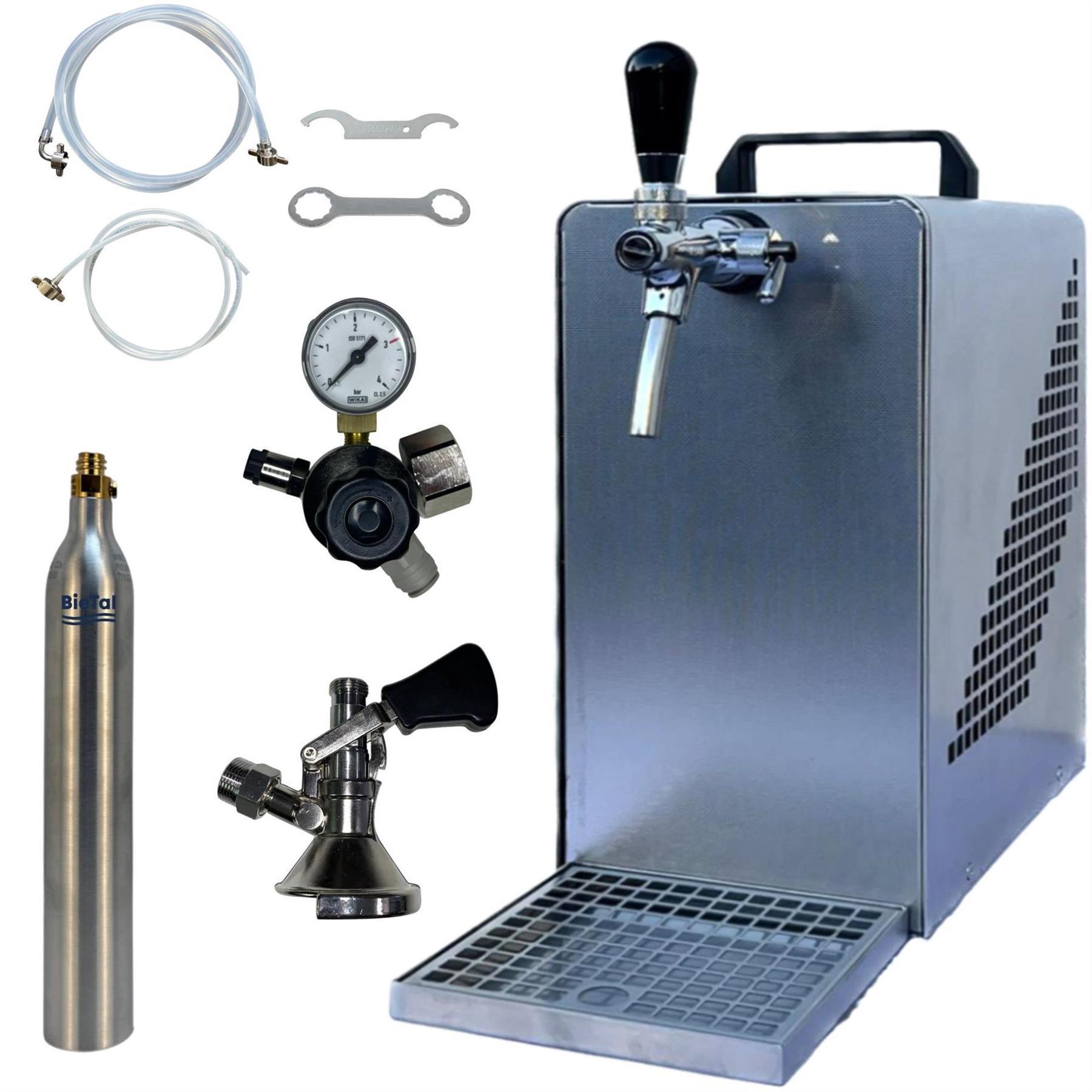 Bierkühler BieTal Bierzapfanlage 30 L/h KOMPLETTSET - KEG Typ A - 425g CO2