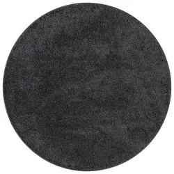 vidaXL Anti-Rutsch Shaggy Teppich Dunkelgrau 160 x 160 cm PP