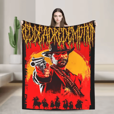 Inspire Curations Arthur Morgan Soft Flannel Throw Blanket 114jdt113 28x40in(70x100cm)