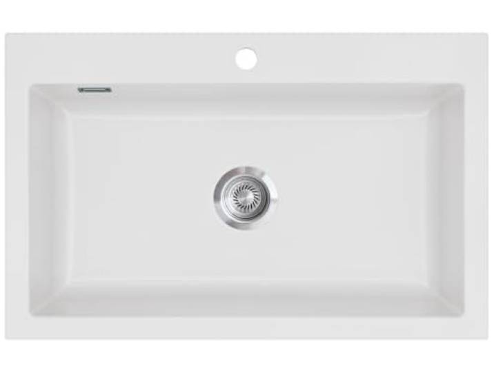 Spüle KeraDomo MERA 80 in SATIN mit Handbetätigung