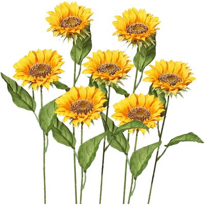 Kunstblume CREATIV GREEN, gelb, H:66cm, Kunststoff, Polyester, Kunstpflanzen, 7er Set