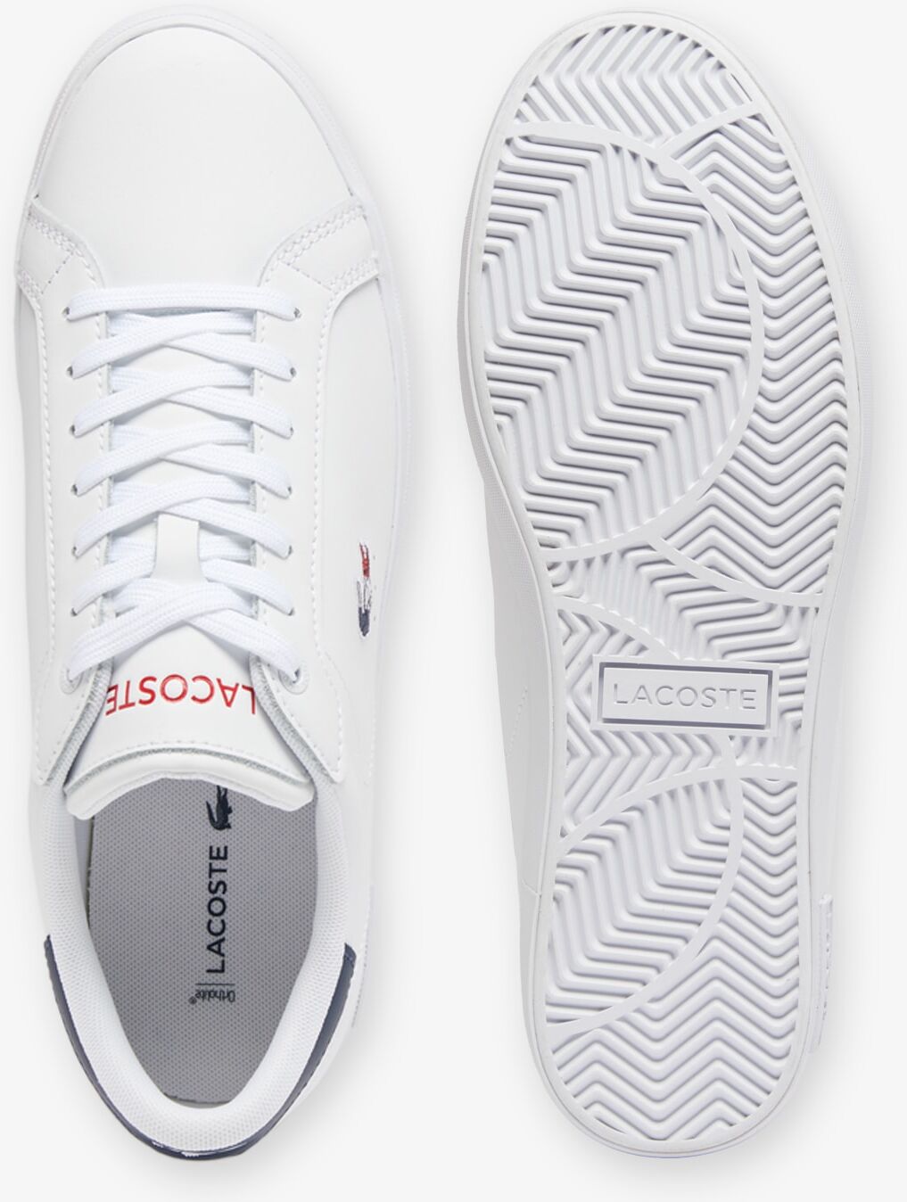 Sneaker LACOSTE "VULCANIZED SNEAKERS", Herren, Gr. 46, atmungsaktiv, weiß (schwarz, uranus, gravel chine, mineral), Leder, Schuhe Sneaker