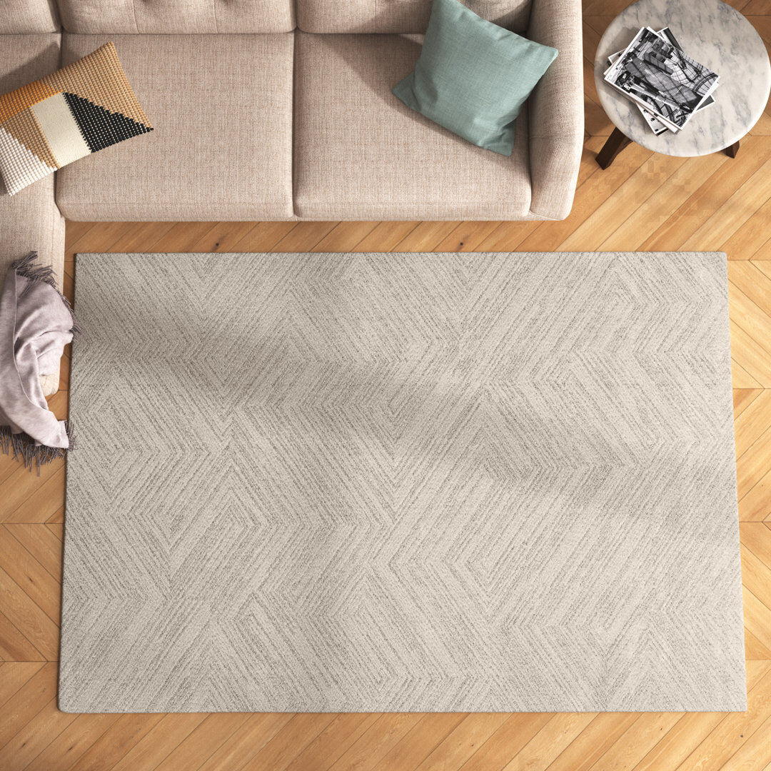 Mercury Selene Rectangle Abstract Area Rug Grey;Beige Rectangle 160cm x 230cm