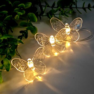 Combo Retail Shop LED Battery powered Butterfly Light String, Fairy Lights For Wedding, Birthday Party, Room, Garden, Bedroom white