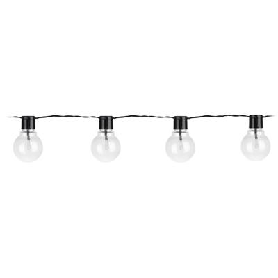 EGLO Lichterkette "LED Lichterkette, Balkon Deko, IP44, mit Glühbirnen, dekorative", warmweiß, Flammen 16 Stk., Gesamtlänge 4,5m, Lichterketten, aus Kunststoff, 4,5m Kabel, 16 Birnen, Outdoor, Terrasse, Balkon, Lichterkette