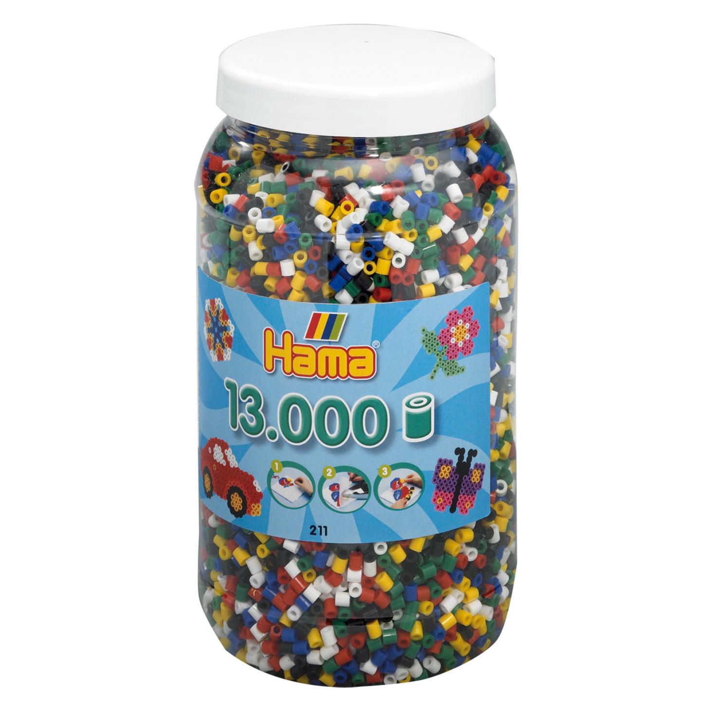 Hama Perlen Strijkkralen in Pot - Primair Mix (066), 13.000st. (381166)