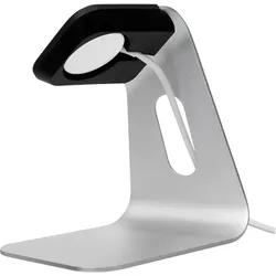 EKO Moderne und robuste Ladestation für Apple Watch aus Stahl, Smartwatch Zubehör, Grau, Silber