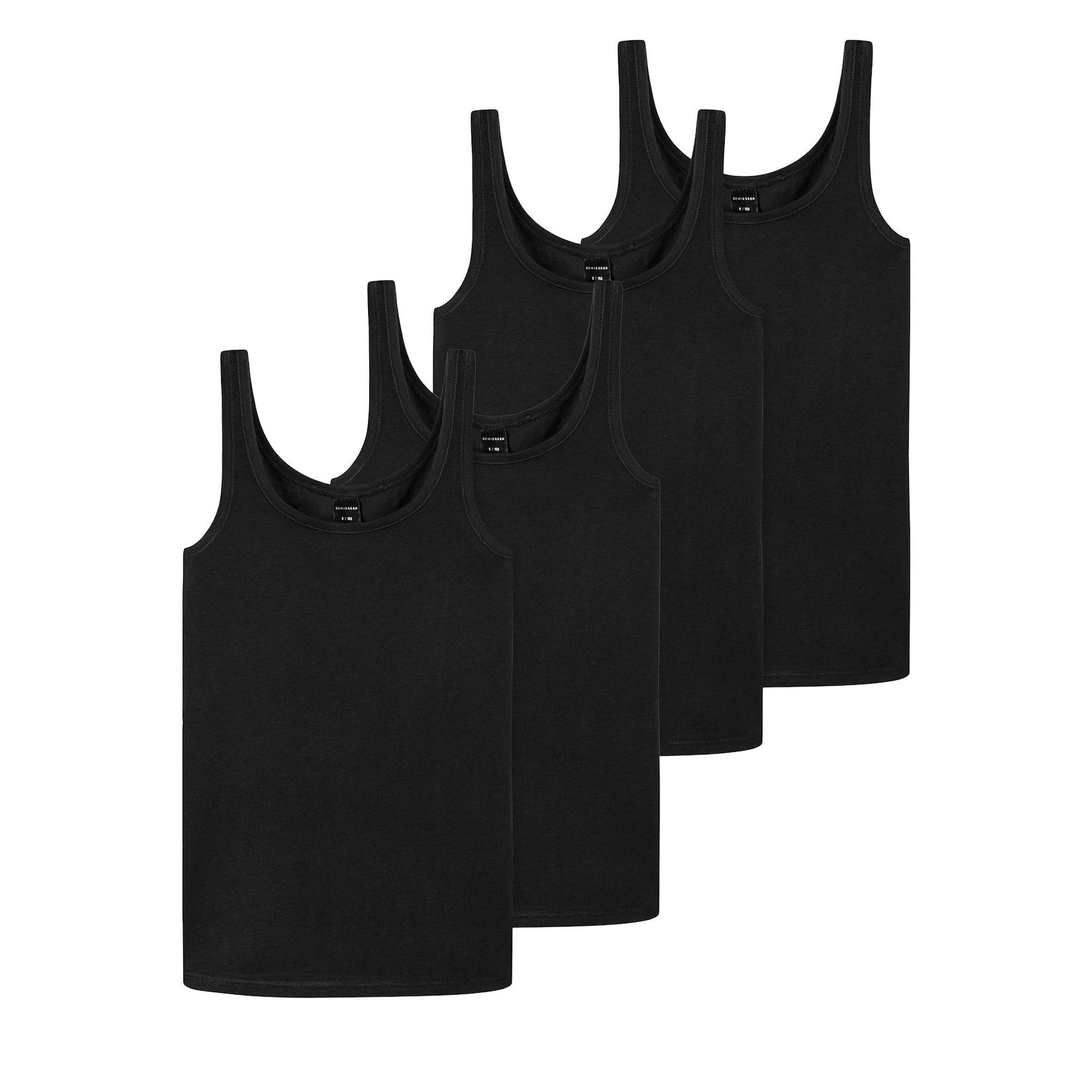 Schiesser Mädchen Unterhemd 95/5 Cotton 4er Pack