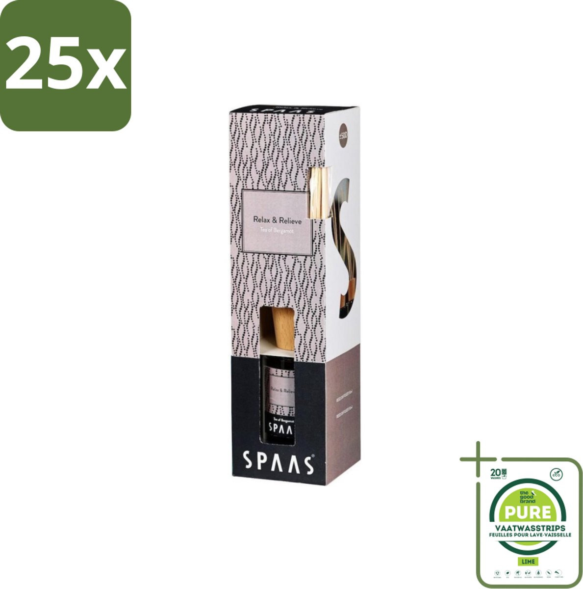 Spaas Geurstokjes Relax & Relieve Bergamotthee 80 ml Grootverpakking