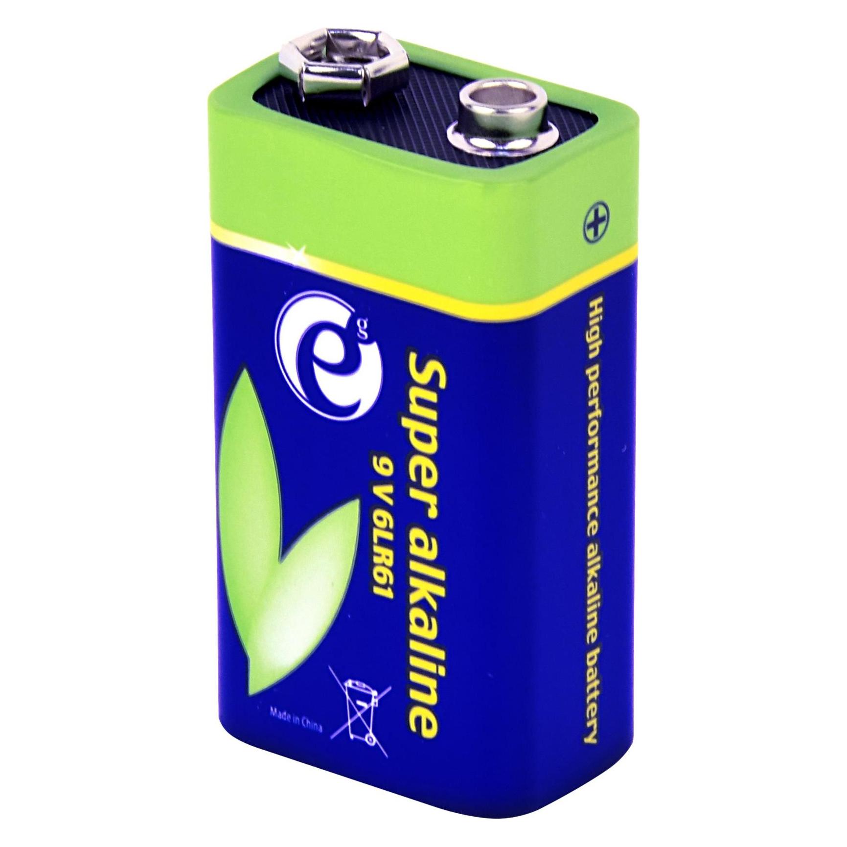 Gembird EG-BA-6LR61-01 Haushaltsbatterie Einwegbatterie Alkali (1 Stk., 9V Block, 500 mAh) (EG-BA-6LR61-01)