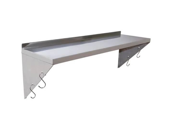 Étagère Murale INOX TAIMIKO Rangement Cuisine Pose Murale Cadre Triangulaire Structure Robuste pour Restaurant Café Bar Maison Sa