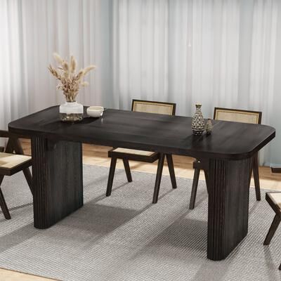 YUZHOU 62.99'' W Modern Executive Desk Simple Computer Desk with Engineered Wood Top and Legs