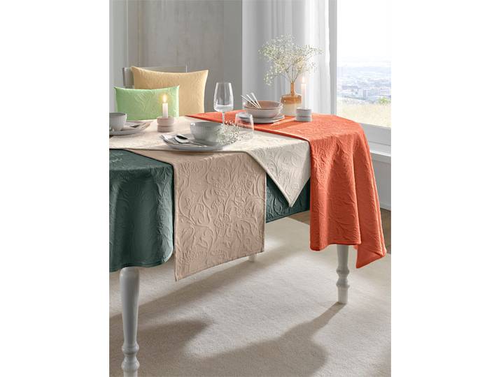Tischdecke Gr. 1, orange (terra), B:90cm L:90cm, Tischdecken, Tischdecke