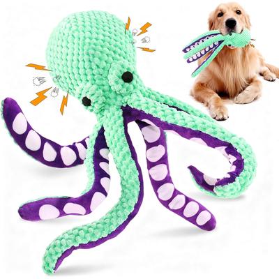 The Handy Homestead Octopus Squeaky Dog Toy Plush Companion For Small, Medium And Large Dogs Octopus Squeaky Dog Toy Plush Companion For Small, Medium And Large Dogs