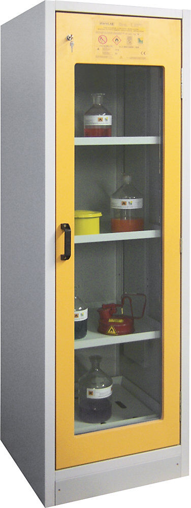 Feuerbeständiger Gefahrstoffschrank Typ 30, 1 Sichtfenstertür, HxBxT 1935 x 595 x 535 mm LaCont