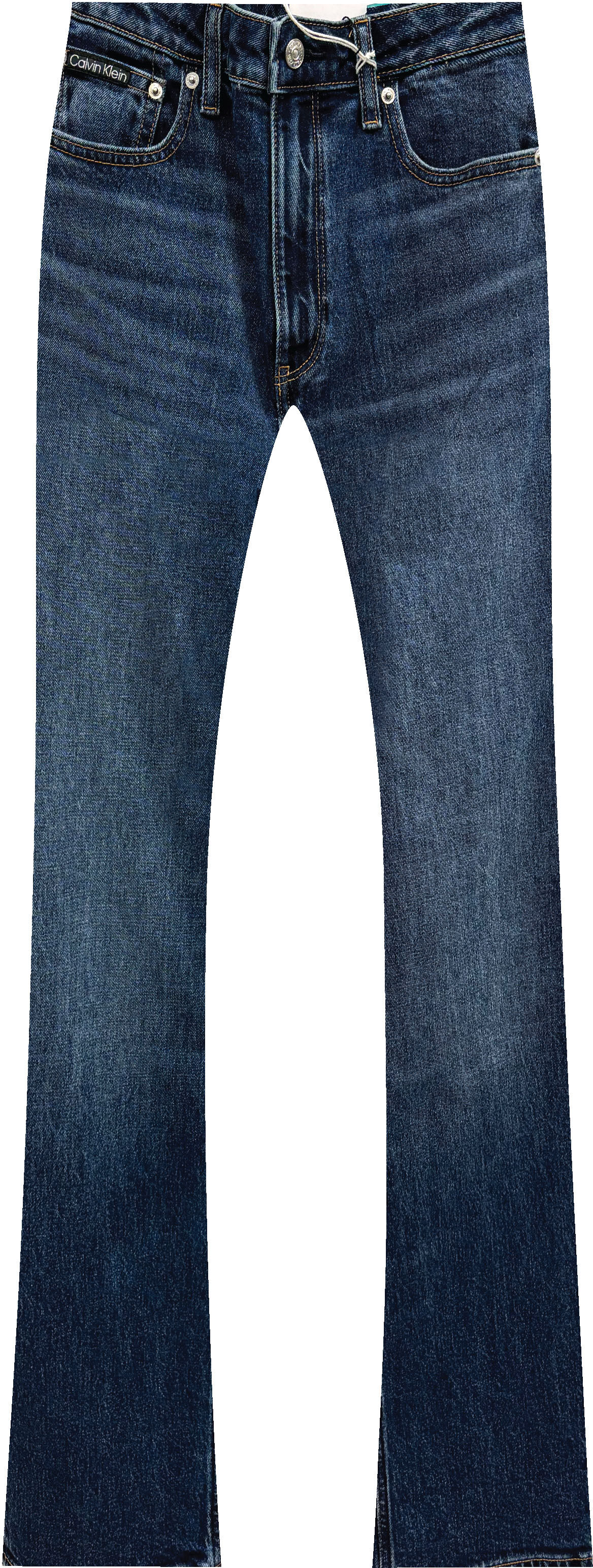 Bootcut-Jeans CALVIN KLEIN JEANS, Damen, Gr. 30, Länge 30, midtown blau, Denim/Jeans, Obermaterial: 98% Baumwolle, 2% Elasthan, skinny fit, Jeans Bootcut-Jeans, Boot-cut-fit midtown blau 30, Länge 30