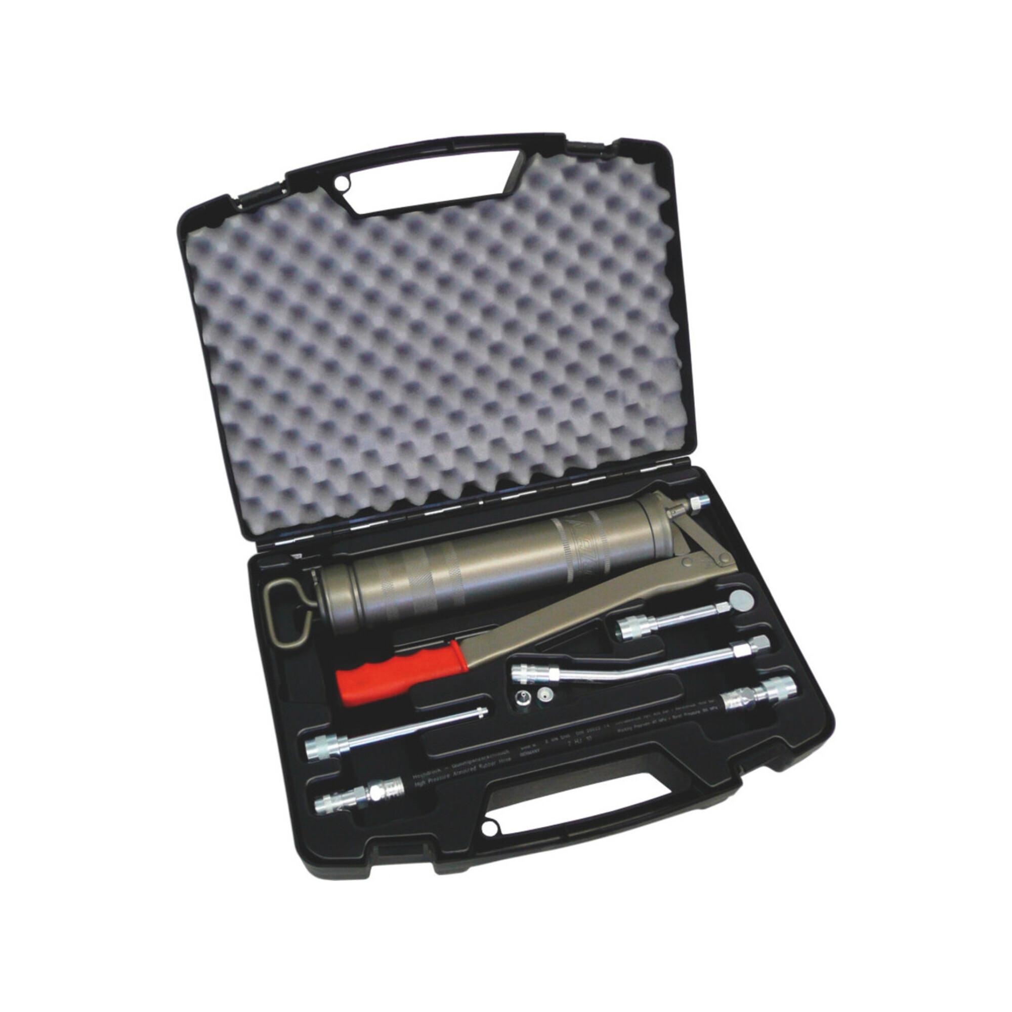 Mato E480 Schmiermittel-Set mit Fettpresse und Zubehör, 3033040)