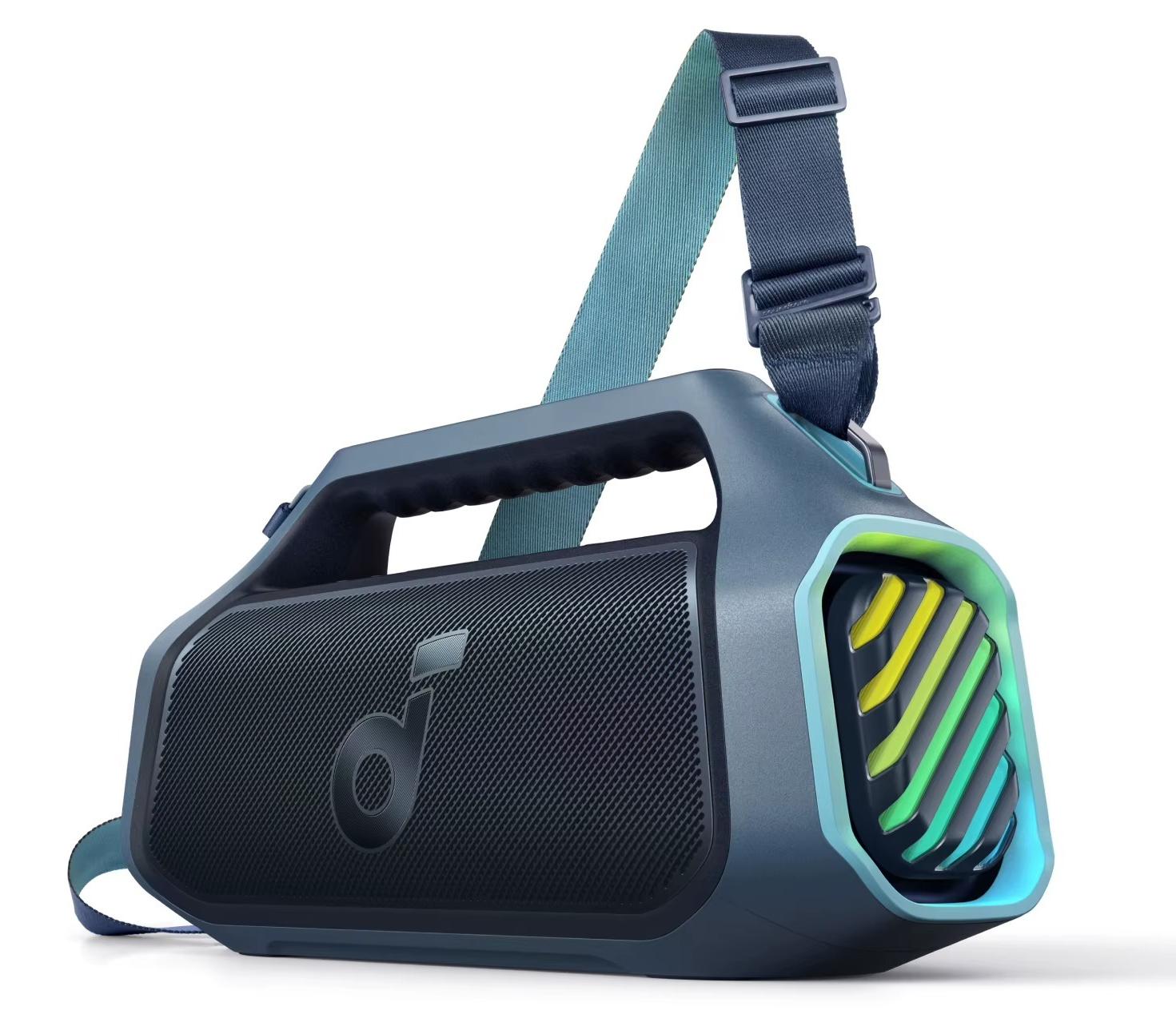 Boom 2 Plus - Outdoor-Lautsprecher - 3 EQ-Modi - Wasserdicht - USB-Betrieb - App-Unterstützung - Blau