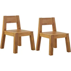 GARTENSTUHL 2er-Set Akazienholz hellbraun Livorno