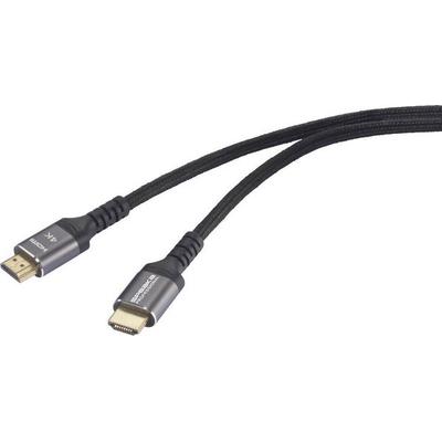 SpeaKa Professional HDMI Anschlusskabel HDMI-A Stecker 5.00 m Schwarz SP-13125616 4K UHD HDMI-Kabel