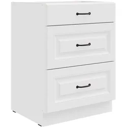 Küchen Unterschrank 60 cm Stilo Weiß Vollauszug Soft-Close Küche Einbauküche