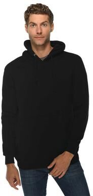 Lane Seven LS19001 Heavyweight Pullover Hooded Sweatshirt in Black size Medium   Cotton/Polyester Blend