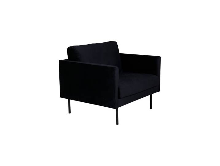 Design Samtsessel „Zoom“ Schwarz VE DESIGN