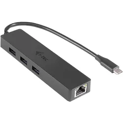 I-TEC USB-C Slim Hub 3 Port mit GLAN
