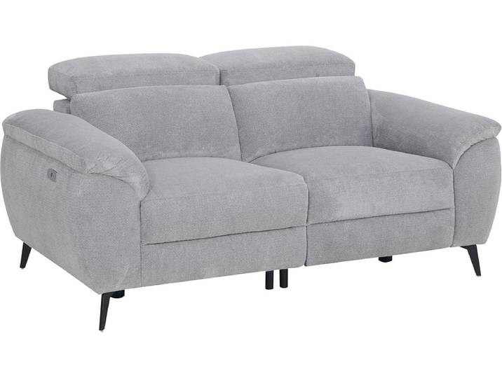 2er Sofa CARMELO Stoff grau