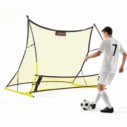 VEVOR Fußball-Rebounder 1830 x 1085 mm, 2-in-1 Rückprallnetz für Ballkontrolle & Passübungen, Rebounder mit Verdickten Fiberglasstangen & Eisenrohren, Trainingsgerät für Jugendliche & Erwachsene