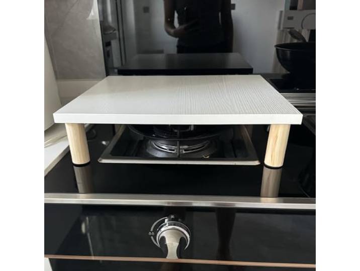 EXCLURA Herdabdeckung Holz Gasherd Abdeckung mit 4 Beinen, Nudelbrett Induktionskochfeld Abdeckung, Tischplattform Kochfeld Abdeckung für Küchenarbeitsfläche(70x55x8cm (27.6x21.7x3.1in))