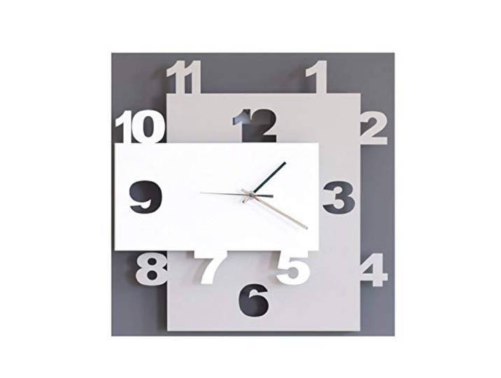Arti E MESTIERI Arts et métiers or2869 C58 Horloge Murale\, Métal\, Boue/Noisette/Blanc\, 40 x 8 x 40 cm