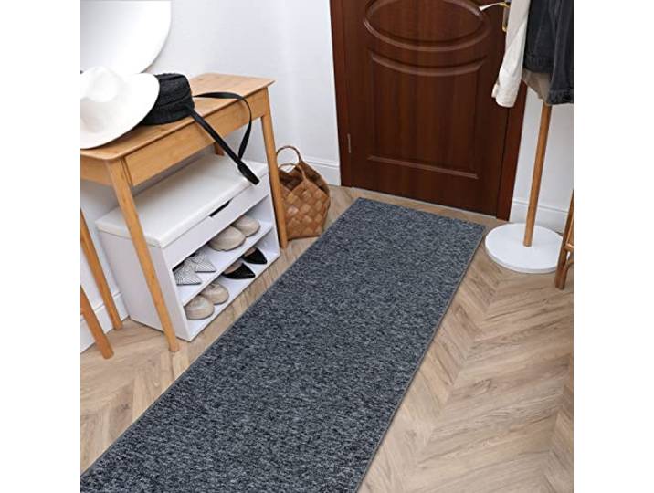 rugsx Läufer Superstar für Flur, Korridor, Büro, Küche, moderner Läufer, grau 50x270 cm