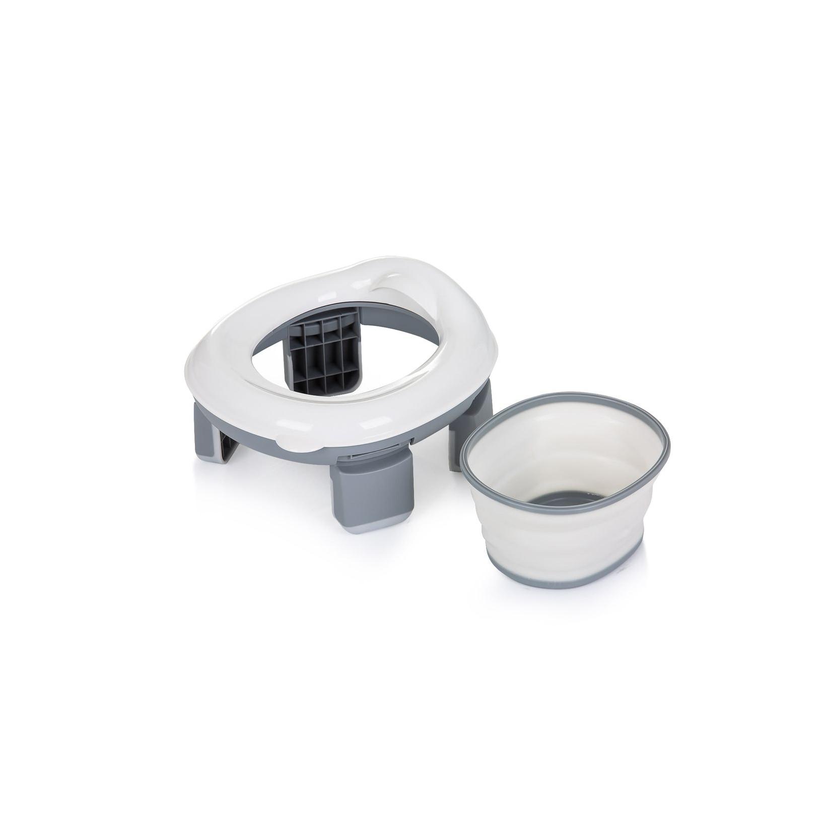 Chipolino Toilettentrainer 2 in 1 Viaggio faltbar Tragetasche ergonomische Form grau