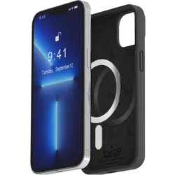 Puro ICON MAG iPhone 14 Pro 6,1" MagSafe czarny/black IPC14P61ICONMAGBLK (Apple iPhone 14 Pro), Smartphone Hülle, Schwarz