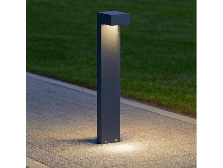 Moderne Stehleuchte Sirio Aluminium Anthrazit 2 Lichter 3W 3000K Warmes Licht H60Cm