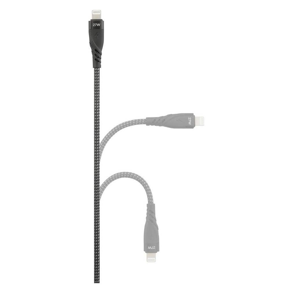 Renkforce USB-Ladekabel USB 2.0 USB-A Stecker, USB-C Stecker, Apple Lightning S (1.20 m, USB 2.0, 100 W) (RF-6691602)