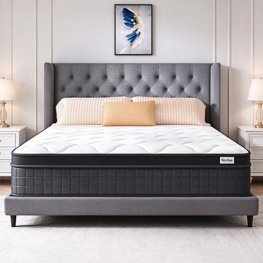 Bosten Brayden Studio 25cm Support Memory Foam Pocket Sprung Zoned Mattress Super King (6')