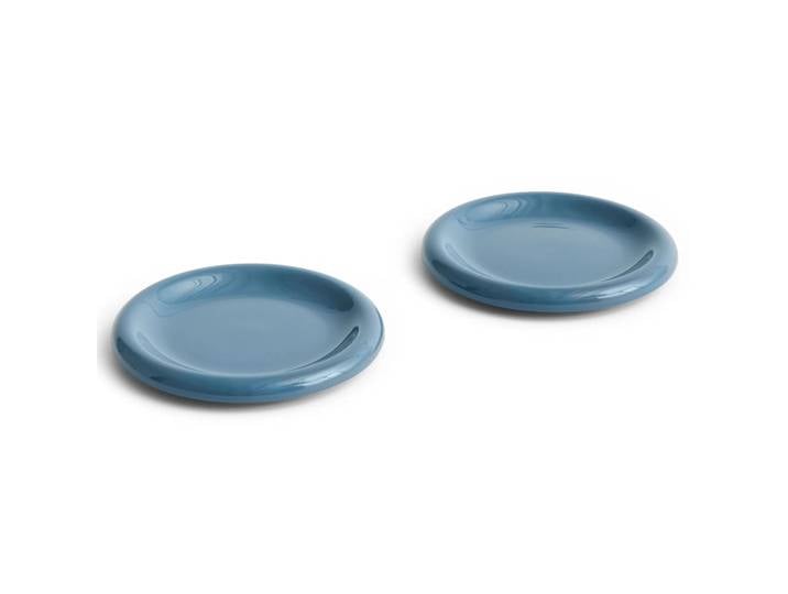 HAY Assiette Barro Dark blue, Ø18 cm lot de 2