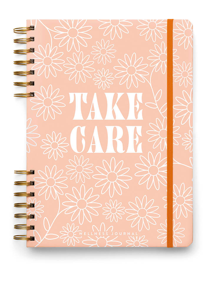 DESIGNWORKS INK ® Notizbuch "Guided Wellness - Take Care" in Orange - (B)20 x (H)25,5 cm - onesize
