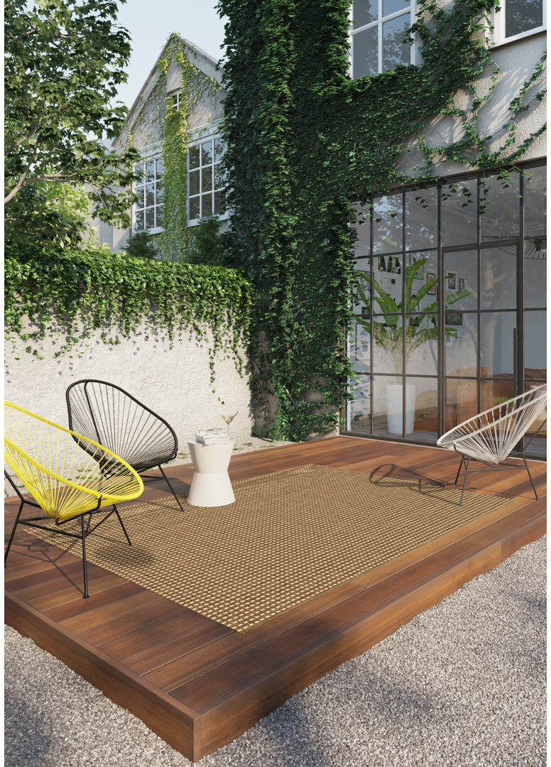 Three Posts Babson Rectangle Indoor / Outdoor Area Rug Brown Rectangle 80 x 200cm