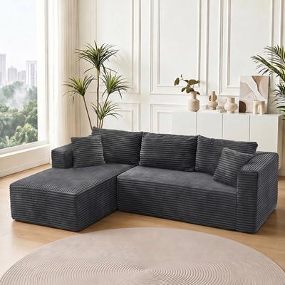 Modern Upholstered Modular Sectional Sofa with Flexible Chaise Seating by GDFStudio