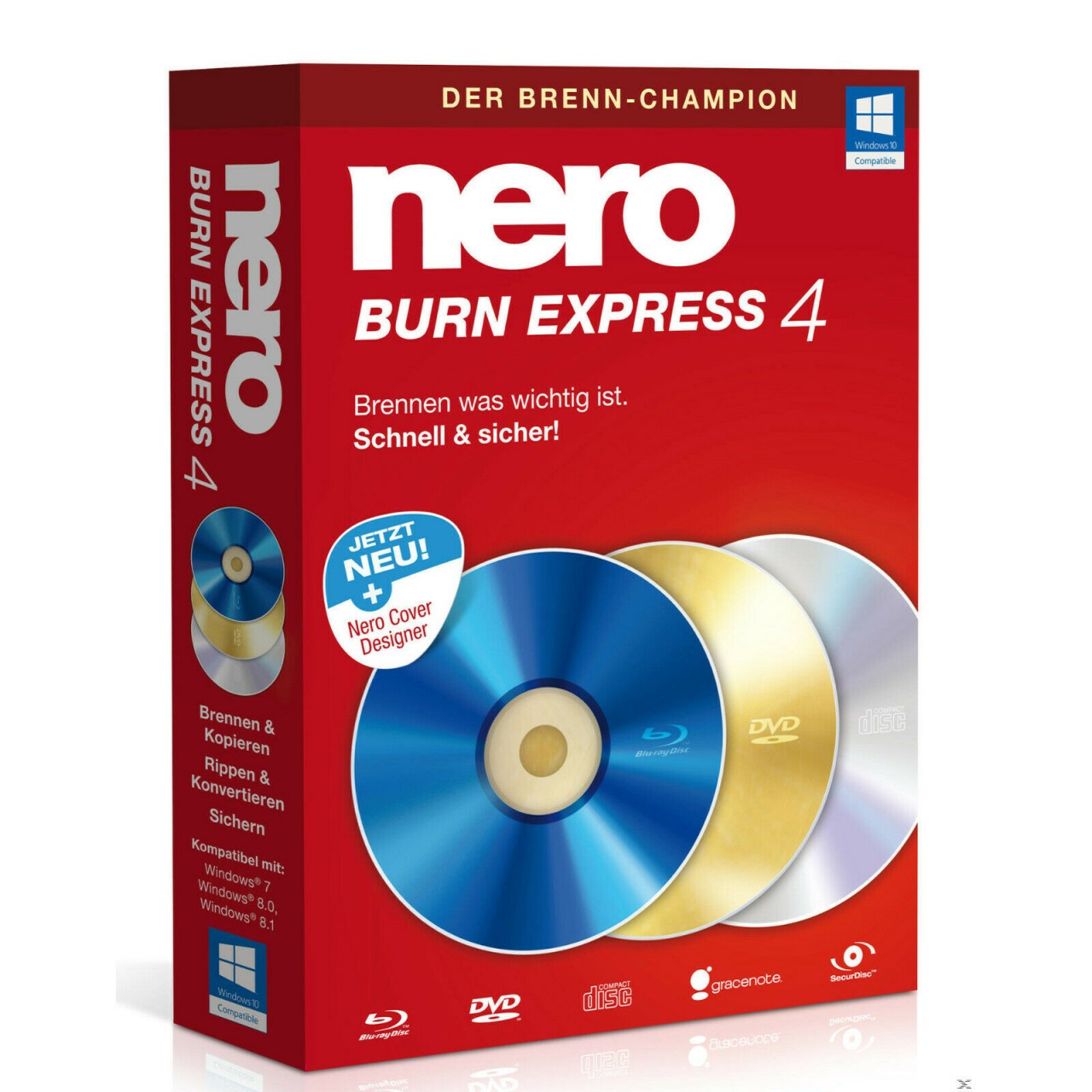 Nero Burn Express 4, 1 User, Win EMEA-11450000/1102