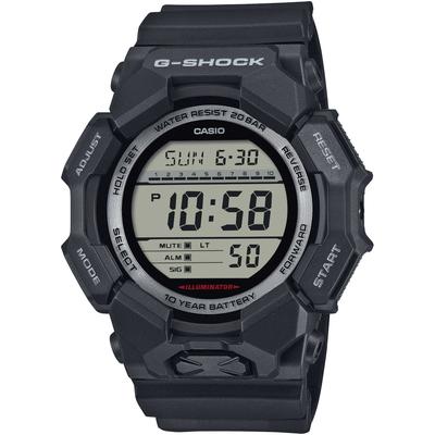 Chronograph CASIO G-SHOCK, schwarz (schwarz, silberfarben, grau), Armbanduhren, Herren, schwarz, Chronograph, Quarzuhr, Armbanduhr,Herrenuhr, digital, autom. Kalender, Resinarmband