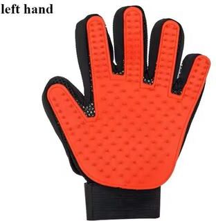 Inspire Select Pet Grooming Gloves Hair Removal & Bathing Massage Gloves For Dogs And Cats right red