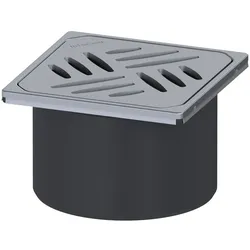 Kessel Aufsatzstück Designrost Kessel, 132x132mm, V2A 48225