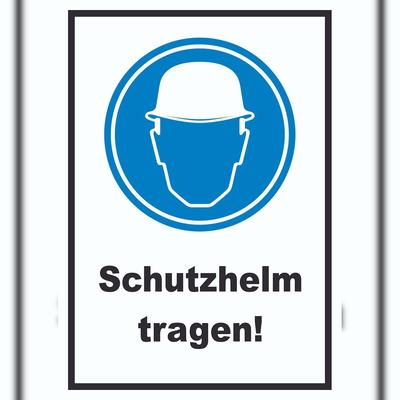 HB-Druck Schutzhelm tragen Schild A4 (210x297mm)